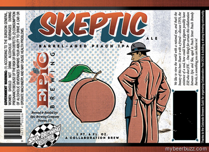 Epic Brewing & Ska Brewing – Skeptic Ale Barrel-Aged Peach IPA