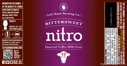 Left Hand – Bittersweet Imperial Coffee Milk Stout Goes Nitro