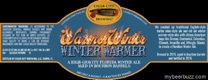 Cigar City Bourbon Barrel Warmer Winter Winter Warmer Hitting Bottles