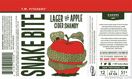 T.W. Pitchers Snakebite – Lager & Apple Cider Shandy 12oz Cans