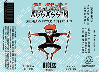 Recess Brewing – Clown Assassin Belgian-Style Dubbel & Elder Gold