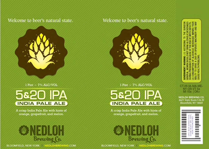 Nedloh Brewing – 5&20 IPA 16oz Cans – Belgian-Style Dark Ale, Saison de Elderberry  & Blonde Ginny Bottles