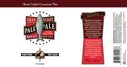 Back East Brewing – Shad Derby Pale Ale 12oz Cans