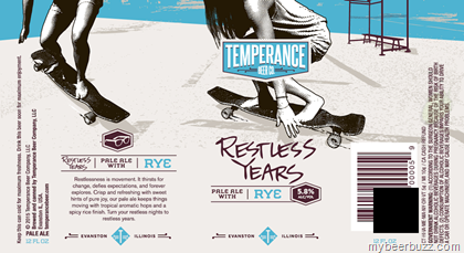 Temperance Beer – Restless Years Rye Pale Ale 12oz Cans