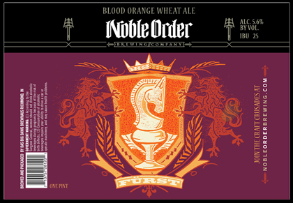 Noble Order Brewing – Blood Orange Wheat Ale,Thistle Sitter, Ebony Knight, Katapult & Sweating Bullets
