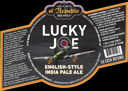 Ol’ Republic Brewery – Lucky Joe Bottles