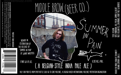 Middle Brow Beer Co – Summer In Pain Belgian IPA, The Milk-Eyed Mender, Cobrastyle, Hey Citrus & White Light