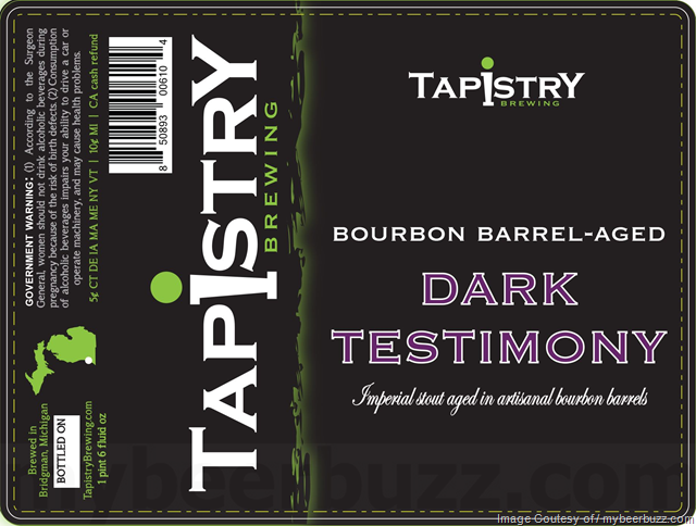 Tapistry Brewing Bourbon Barrel-Aged Dark Testimony