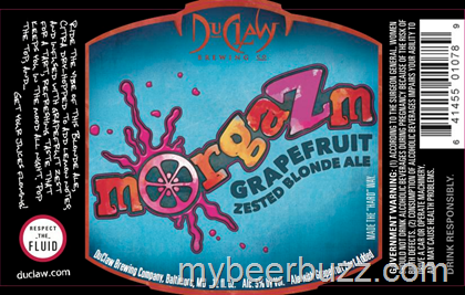 DuClaw – Morgazm Grapefruit Zester Blonde Ale