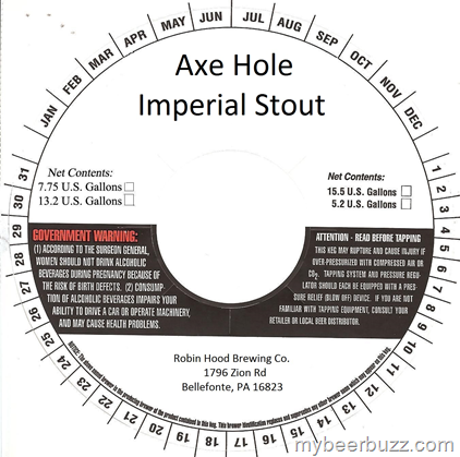 Robin Hood Brewing – Axe Hole Imperial Stout