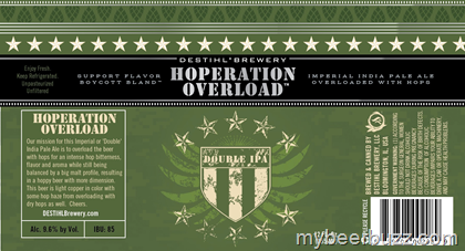 Destihl Brewery – Hoperation Overload Coming To 12oz Cans