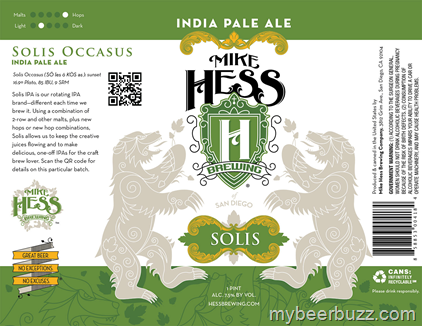 Hess Brewing – Solis Occasus IPA 16oz Cans