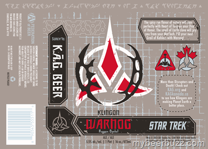 CBS Studios & Tin Man Brewing Launch Star Trek Klingon Warnog Roggen Dunkel 16oz Cans