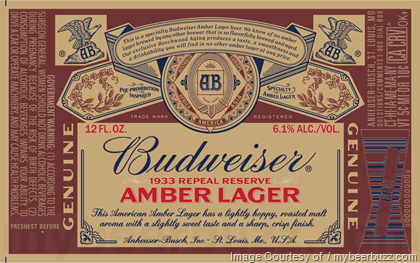 Budweiser – 1933 Repeal Reserve Amber Lager