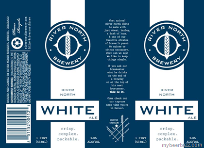 River North – White Ale 16oz & 12oz Cans