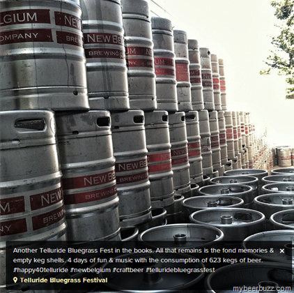 New Belgium Kicks 623 Kegs @ Telluride Bluegrass Fest