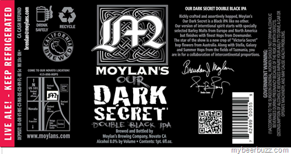 Moylan’s / Nogne 0 & Hargreaves Hill Co-Brewed Dark Secret Double Black IPA