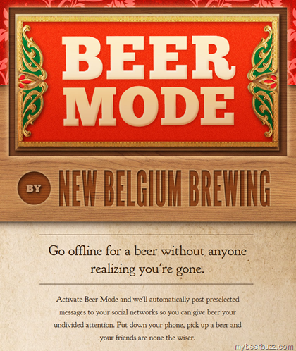 New Belgium App Adds “Beer Mode” And Maintains Your Social Media While You Have a Beer