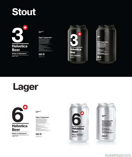 Helvetica Beer – Stout & Lager 12oz Cans