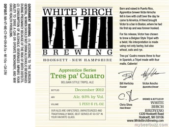 White Birch – Apprentice Series Tres pa’ Cuatro Belgian Tripel, Ol’ Cattywhompus & more