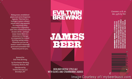 Evil Twin Adding James Beer Berliner Weisse w/Olives & Strawberries