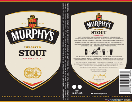Murphy’s Draught-Style Imported Stout Cans “DraughtFlow System”