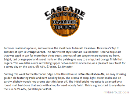 Cascade Orange Sorbet Sour & Pre-Phunkshon Ale