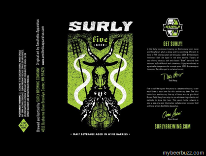 Surly Brewing–Five Beer Anniversary Ale