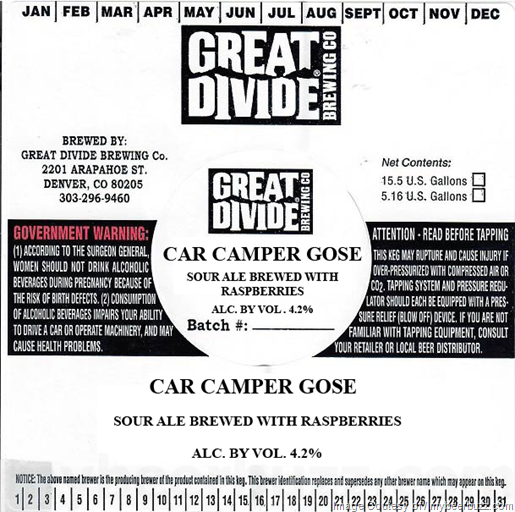 Great Divide – Car Camper Gose