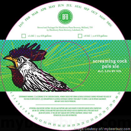 Blackberry Farm Brewery – Screaming Cock Pale Ale Cans & Blueberry Rhubarb, Mockingbirds Of a Feather & Wild Brett Blend Bottles