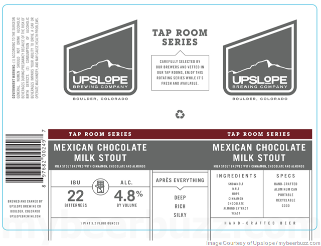 Upslope Brewing – Mexican Chocolate Stout Coming To Tap Room Series 19.2oz Cans