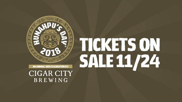 Cigar City Hunahpu’s Day 2018 Coming 3/10/18 (Ticket Sales Begin 11/24)