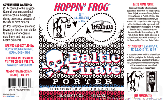 Hoppin’ Frog & Brewery Widawa Collaborate On Baltic Pirate Porter Coming 12/4