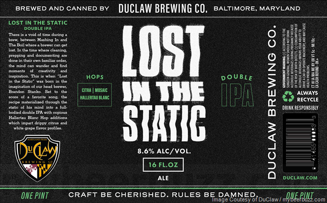 DuClaw Lost In The Static DIPA Coming To 16oz Cans