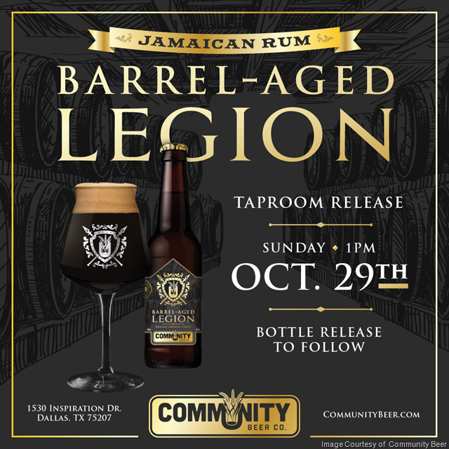 Community Beer Jamaican Rum Barrel-Aged Legion Coming 10/29