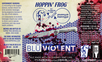 Hoppin’ Frog  & Stillwater Collaborate On Blu Violent 22oz Bottles
