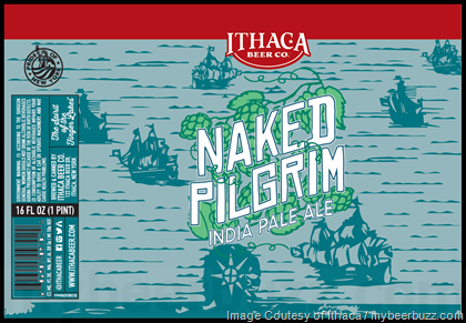 Ithaca Beer Adding Naked Pilgrim IPA 16oz Cans