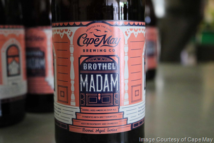 Cape May Brewing Company Releases Barrel Aged Beer: Brothel Madam Golden Sour Ale on May 27