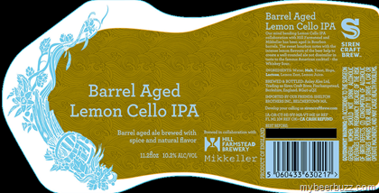 Siren Craft / Mikkeller / Hill Farmstead – Barrel-Aged Lemon Cello IPA