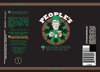 People’s Brewing – 9 Irish Brothers, Ol’ Tavern & Sgt. Bravo 16oz Cans