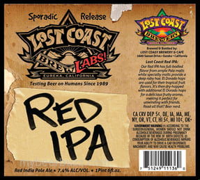 Lost Coast Brew Labs – Red IPA & Double IPA Bottles
