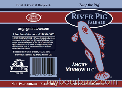 Angry Minnow – River Pig Pale Ale 16oz Cans