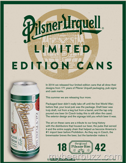 Pilsner Urquell Releasing Limited Edition Cans