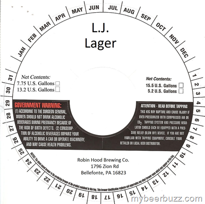Robin Hood Brewing – Bellefonte, PA – L.J. Lager, Bull’s IPA, Peasant Pale Ale, Nobility Blonde Ale, King Richard Red Ale & F. Tuck Porter