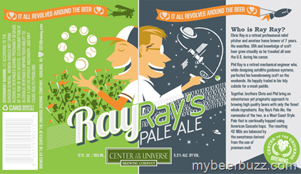Center Of The Universe – Ray Ray’s Pale Ale Cans