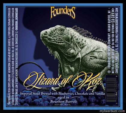 Founders – Lizard of Koz Blueberry Imperial Stout Coming To Bottles