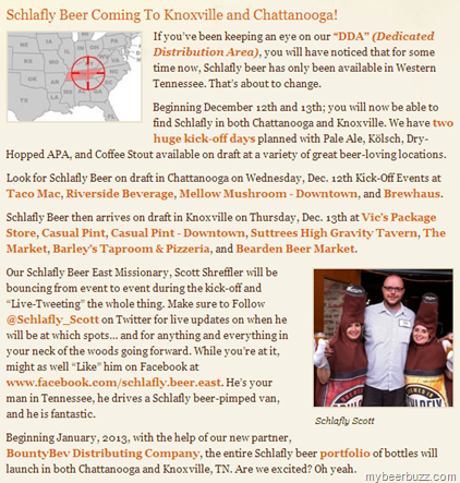 Schlafly Enters Knoxville & Chattanooga Markets 12/12