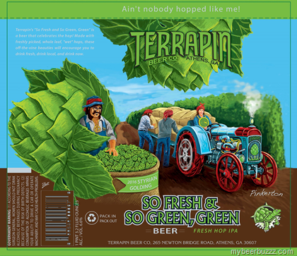 Terrapin – So Fresh & So Green, Green 19.2oz Cans (Styrian Golding)