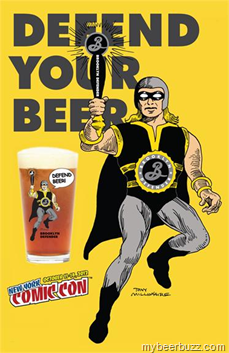 "Defend Your Beer” Brooklyn / Comic Con Pint Glass Giveaways