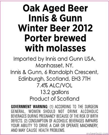 Innis & Gunn – Winter Beer 2012 Porter
